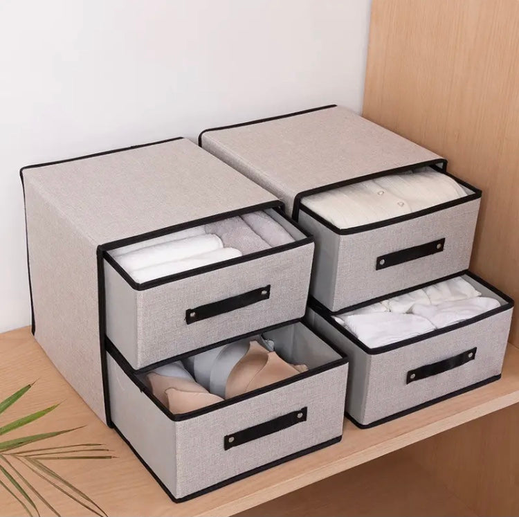 New Waterproof Cotton Linen Clothes Storage Box, Drawer Storage Box, Foldable Drawer Clothes Organizer New Waterproof Cotton Linen Clothes Storage Box, Drawer Storage Box, Foldable Drawer Clothes Organizer